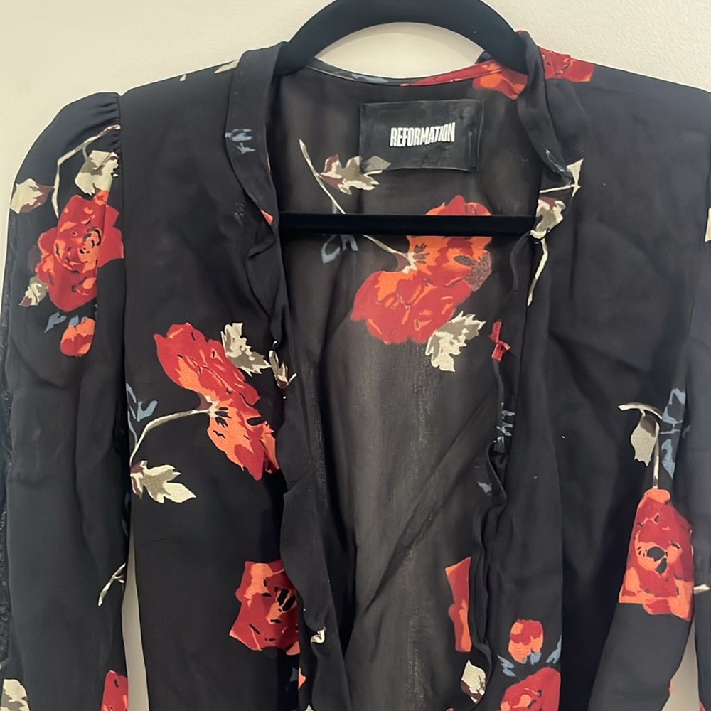 Reformation Delta Flower Wrap Dress - Picture 9 of 11